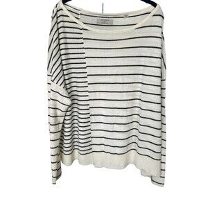 AllSaints Merino Wool Alpaca Striped Sweater Womens Large Sweater Cali Jumper